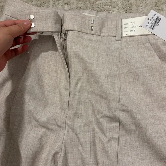 Abercrombie ankle grazing tapered tailored menswear business casual pants NEW - Picture 3 of 6